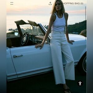 ZARA High waisted straight pocket jeans